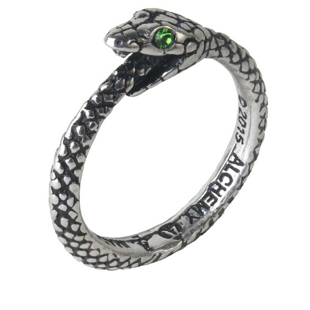 Alchemy Gothic Ouroboros Serpent Snake Infinity Ring Unisex Sizes 6-12 Nwt
